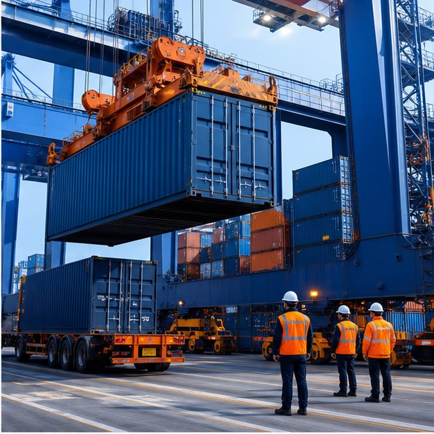 Containers prepared for sea freight